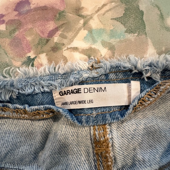 Garage denim Jambe large wide leg, size 00 , length 23 - Picture 2 of 4